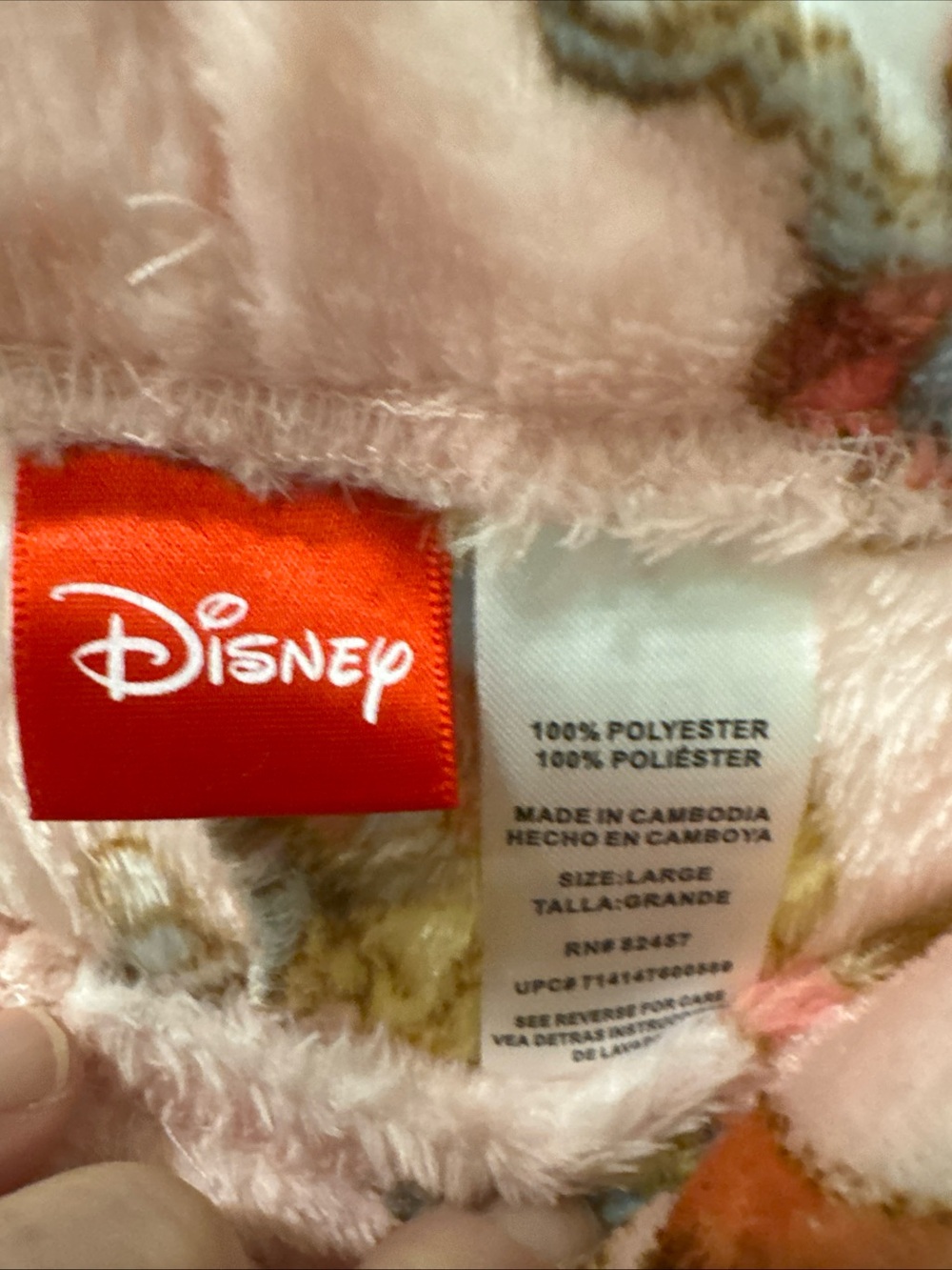 Disney Pink Plush womens  Pajama Pants - Cozy Holiday Print - Picture 4 of 5